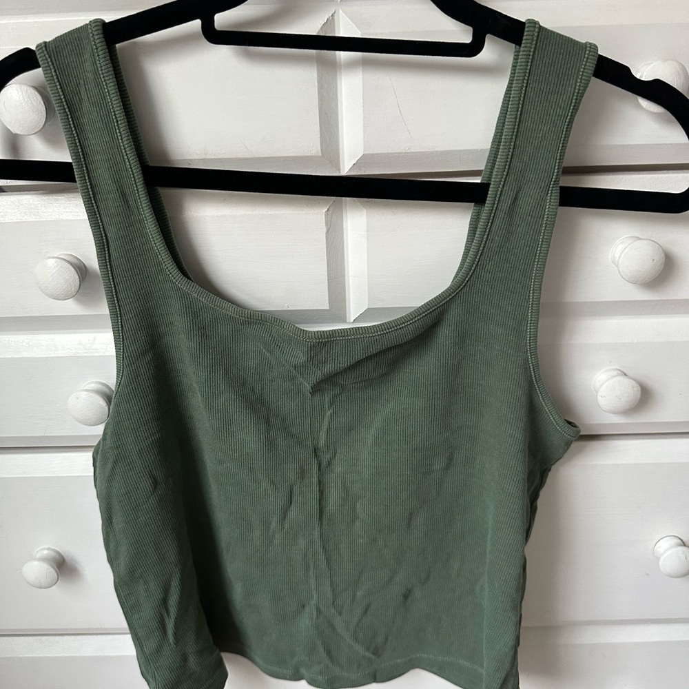 Old navy cropped green tank top